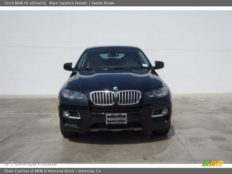 Black Sapphire Metallic / Saddle Brown 2014 BMW X6 xDrive50i