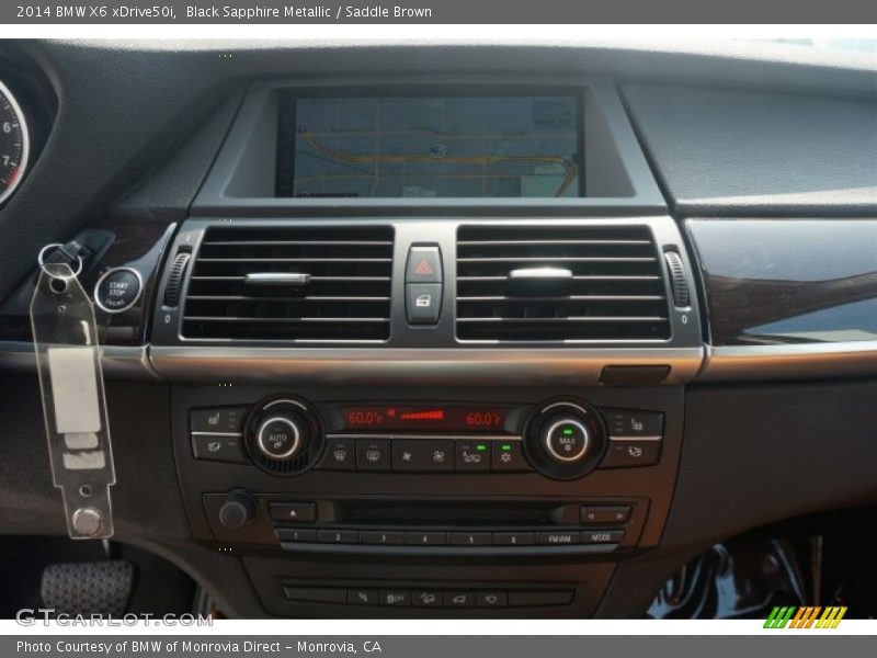 Black Sapphire Metallic / Saddle Brown 2014 BMW X6 xDrive50i