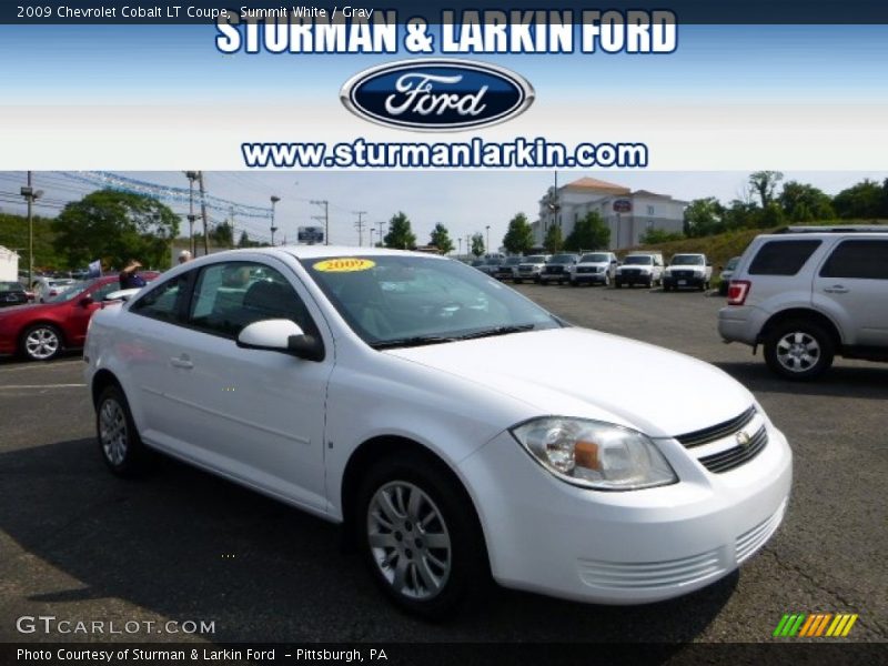 Summit White / Gray 2009 Chevrolet Cobalt LT Coupe