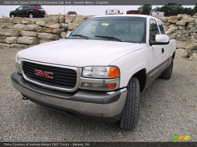 Summit White / Graphite 2000 GMC Sierra 1500 SLE Extended Cab 4x4