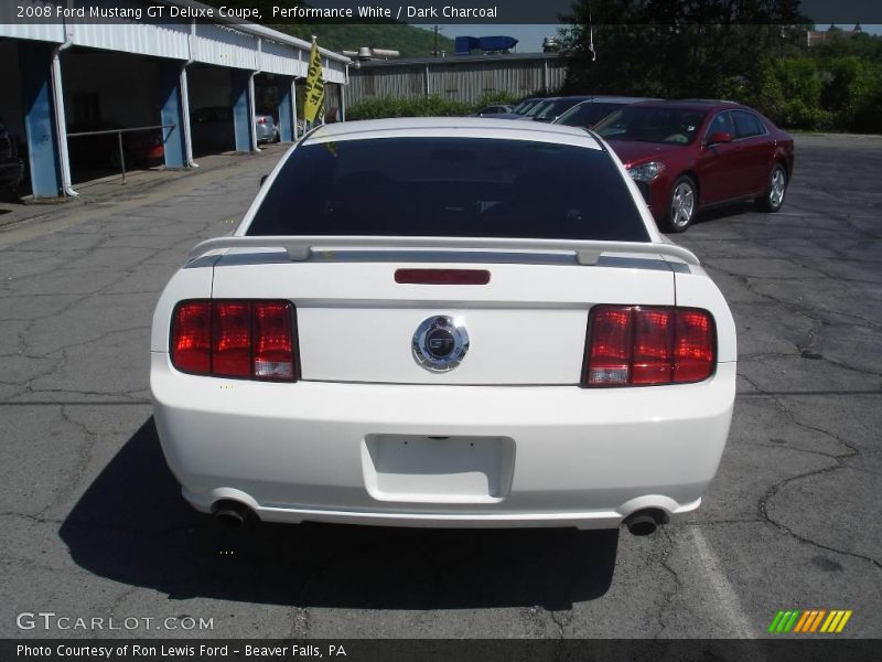 Performance White / Dark Charcoal 2008 Ford Mustang GT Deluxe Coupe