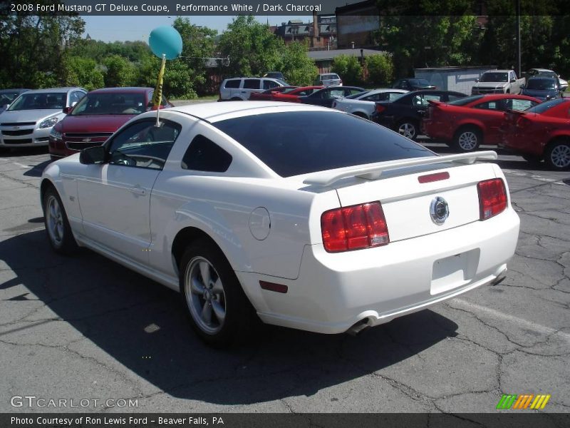 Performance White / Dark Charcoal 2008 Ford Mustang GT Deluxe Coupe