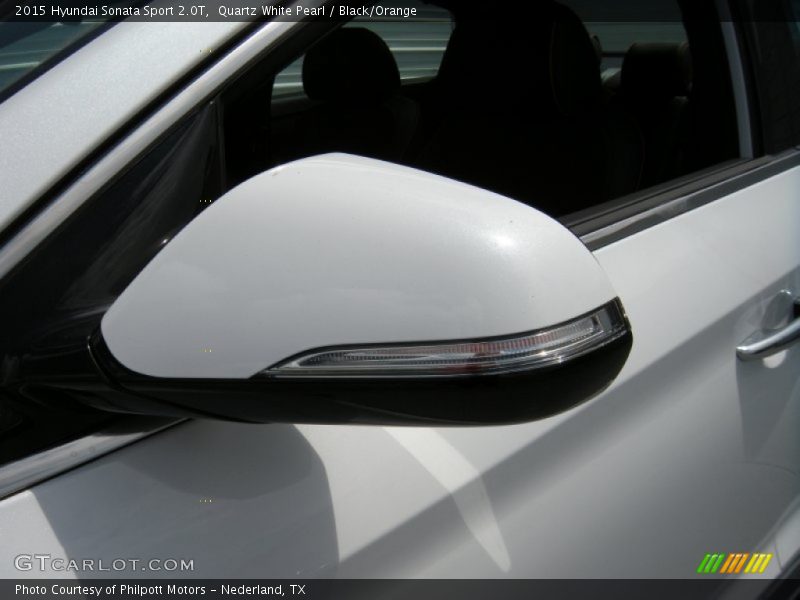 Quartz White Pearl / Black/Orange 2015 Hyundai Sonata Sport 2.0T