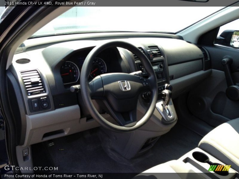 Royal Blue Pearl / Gray 2011 Honda CR-V LX 4WD