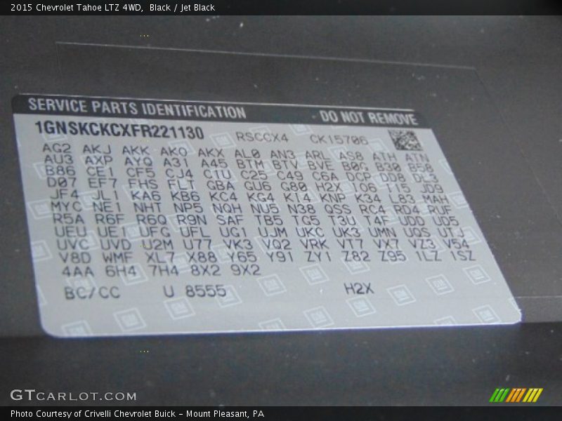 Black / Jet Black 2015 Chevrolet Tahoe LTZ 4WD