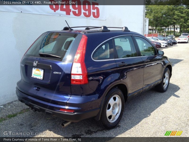 Royal Blue Pearl / Gray 2011 Honda CR-V LX 4WD