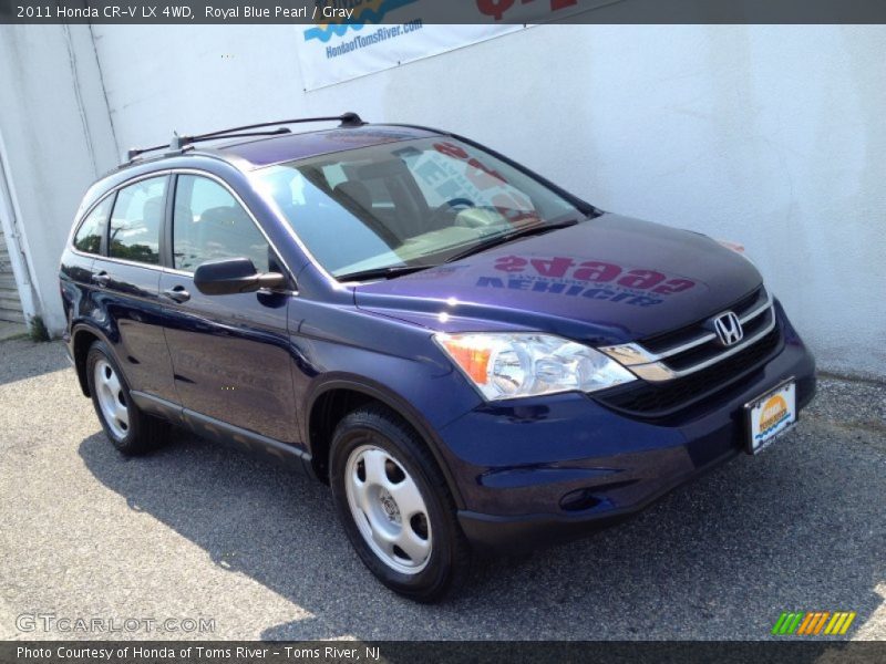 Royal Blue Pearl / Gray 2011 Honda CR-V LX 4WD