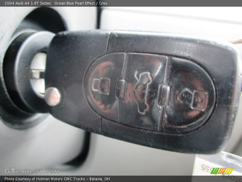 Ocean Blue Pearl Effect / Grey 2004 Audi A4 1.8T Sedan