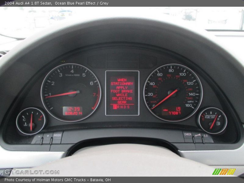 Ocean Blue Pearl Effect / Grey 2004 Audi A4 1.8T Sedan