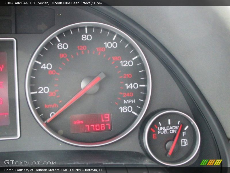 Ocean Blue Pearl Effect / Grey 2004 Audi A4 1.8T Sedan