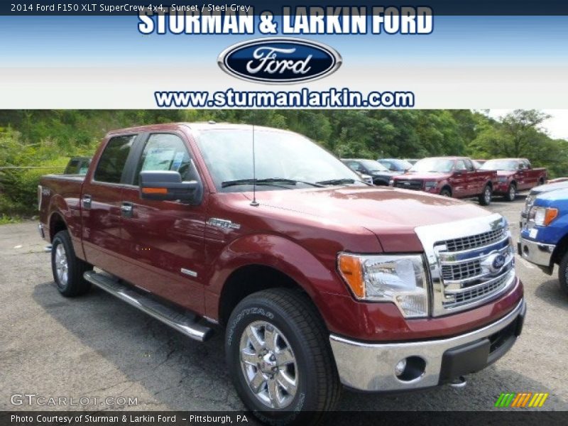 Sunset / Steel Grey 2014 Ford F150 XLT SuperCrew 4x4