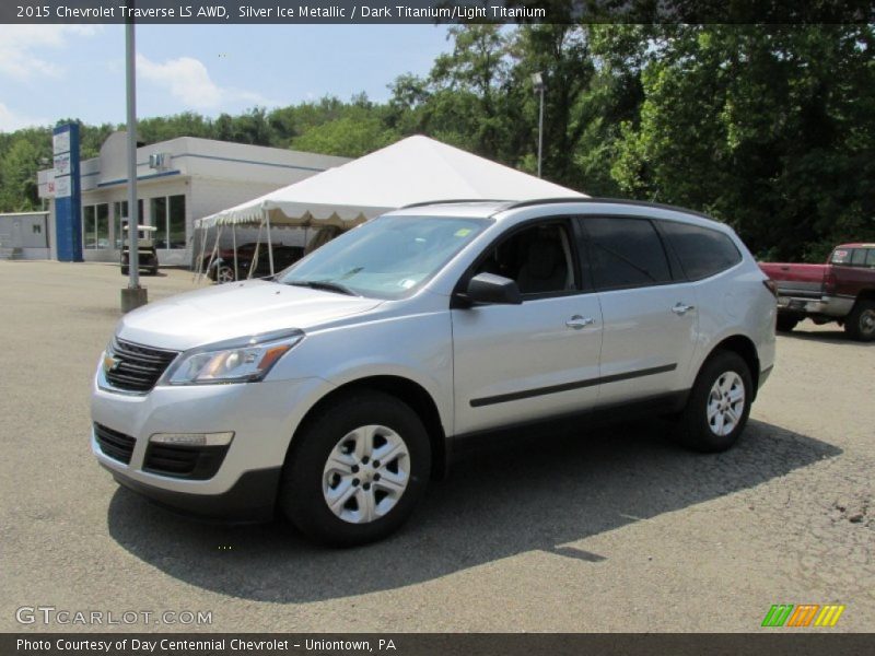 Silver Ice Metallic / Dark Titanium/Light Titanium 2015 Chevrolet Traverse LS AWD