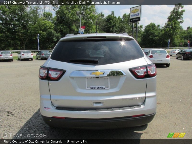 Silver Ice Metallic / Dark Titanium/Light Titanium 2015 Chevrolet Traverse LS AWD
