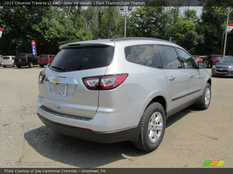 Silver Ice Metallic / Dark Titanium/Light Titanium 2015 Chevrolet Traverse LS AWD