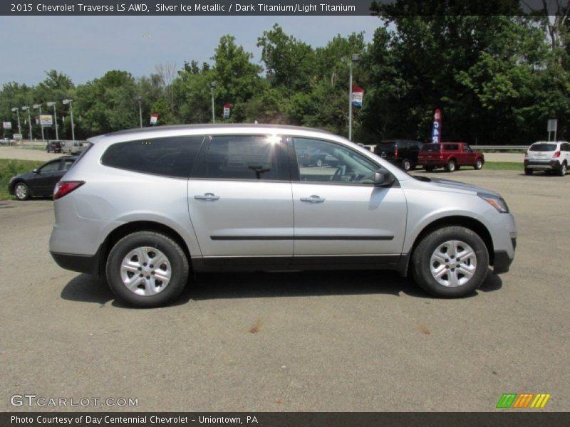 Silver Ice Metallic / Dark Titanium/Light Titanium 2015 Chevrolet Traverse LS AWD