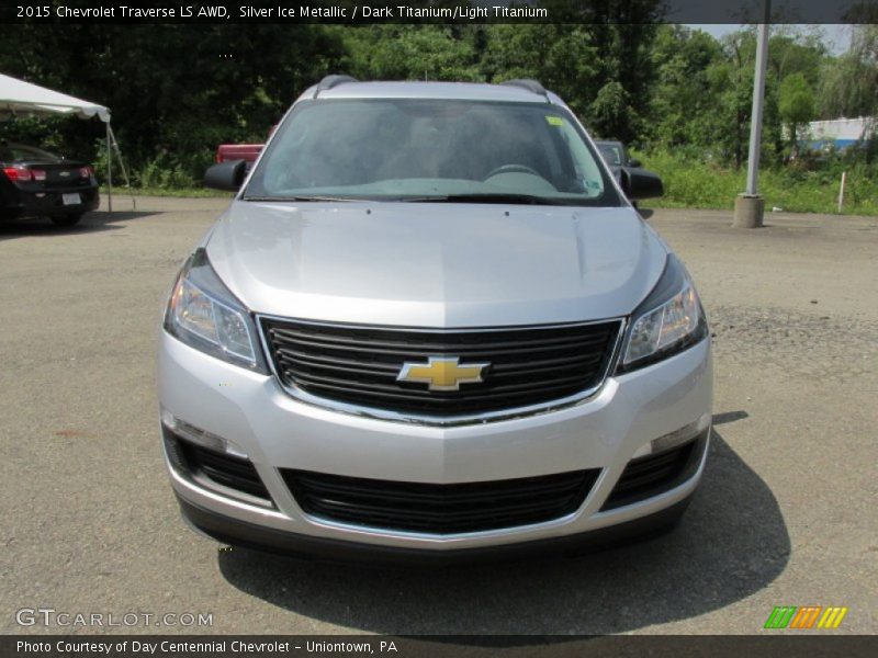 Silver Ice Metallic / Dark Titanium/Light Titanium 2015 Chevrolet Traverse LS AWD
