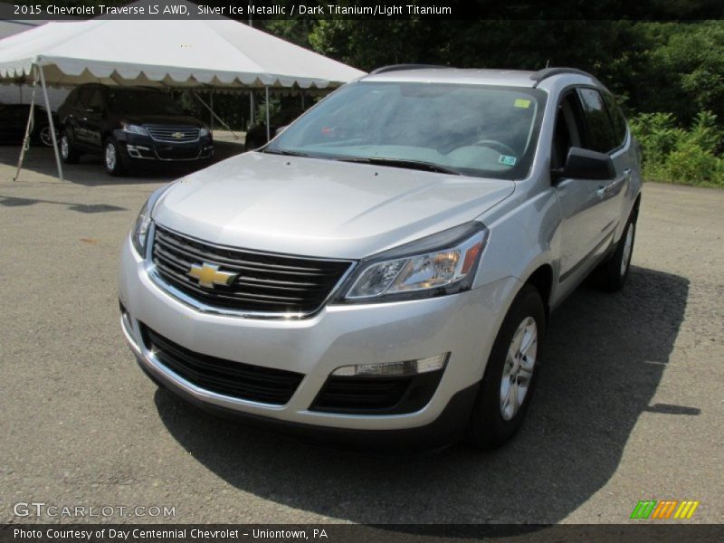 Silver Ice Metallic / Dark Titanium/Light Titanium 2015 Chevrolet Traverse LS AWD