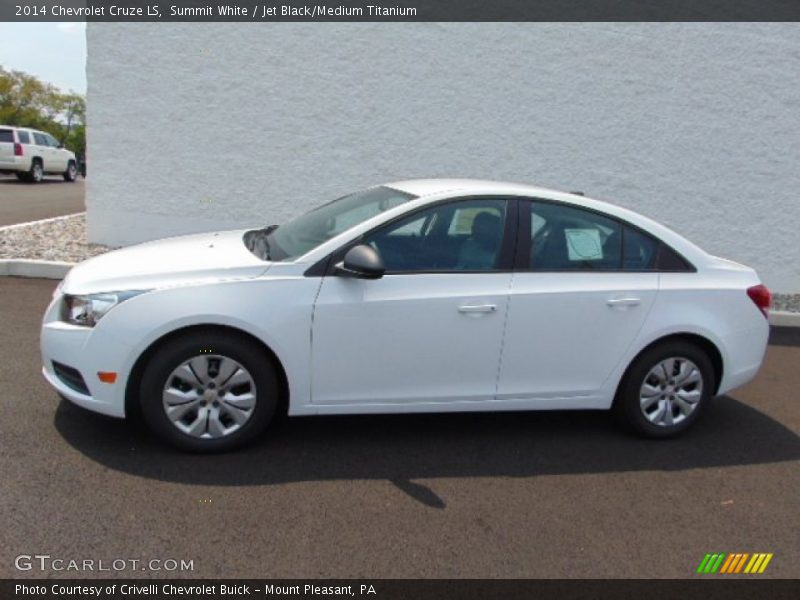 Summit White / Jet Black/Medium Titanium 2014 Chevrolet Cruze LS