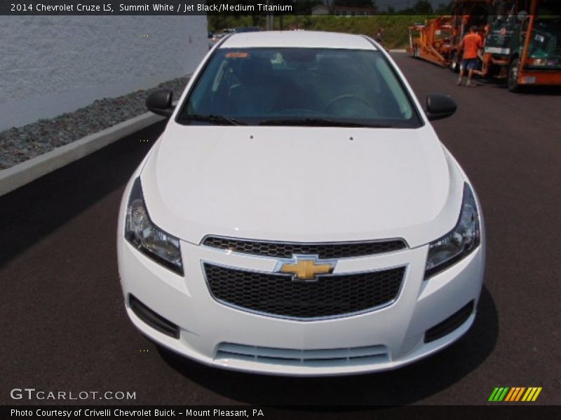 Summit White / Jet Black/Medium Titanium 2014 Chevrolet Cruze LS