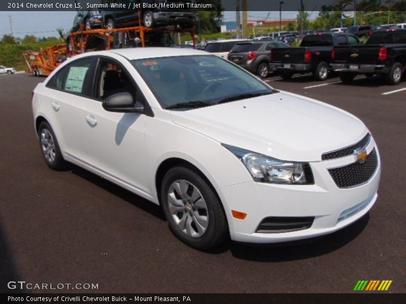 Summit White / Jet Black/Medium Titanium 2014 Chevrolet Cruze LS