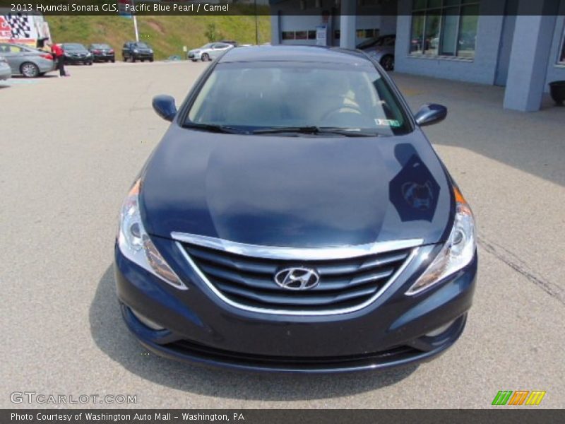 Pacific Blue Pearl / Camel 2013 Hyundai Sonata GLS