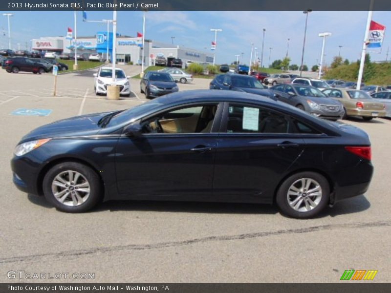 Pacific Blue Pearl / Camel 2013 Hyundai Sonata GLS