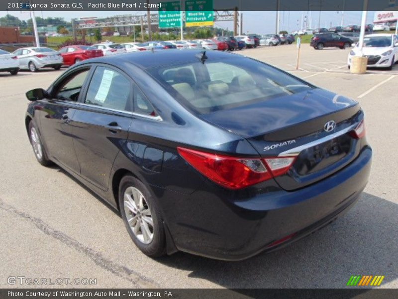 Pacific Blue Pearl / Camel 2013 Hyundai Sonata GLS
