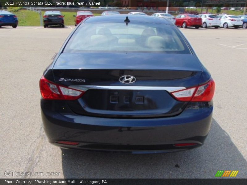 Pacific Blue Pearl / Camel 2013 Hyundai Sonata GLS