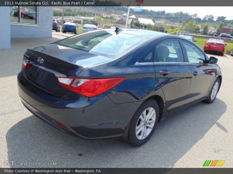 Pacific Blue Pearl / Camel 2013 Hyundai Sonata GLS