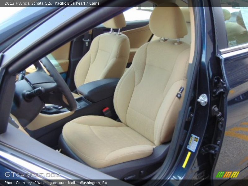 Pacific Blue Pearl / Camel 2013 Hyundai Sonata GLS