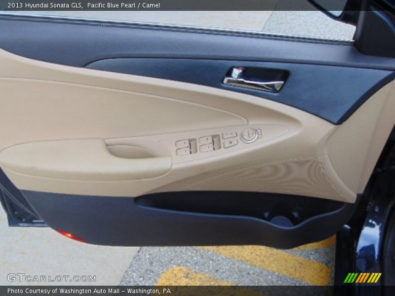 Pacific Blue Pearl / Camel 2013 Hyundai Sonata GLS
