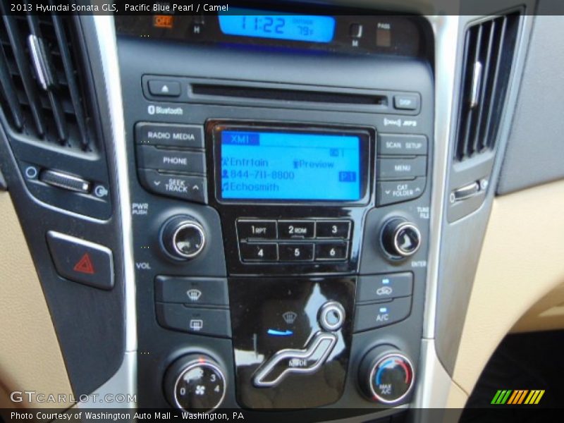 Pacific Blue Pearl / Camel 2013 Hyundai Sonata GLS
