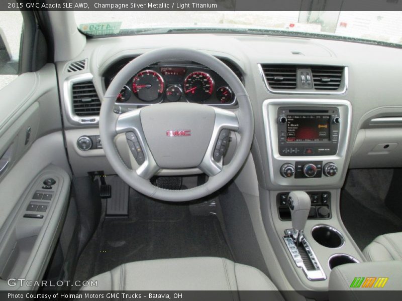 Champagne Silver Metallic / Light Titanium 2015 GMC Acadia SLE AWD
