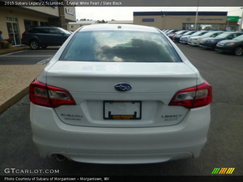 Crystal White Pearl / Slate Black 2015 Subaru Legacy 2.5i Limited