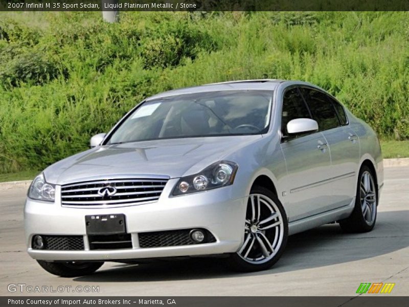 Liquid Platinum Metallic / Stone 2007 Infiniti M 35 Sport Sedan