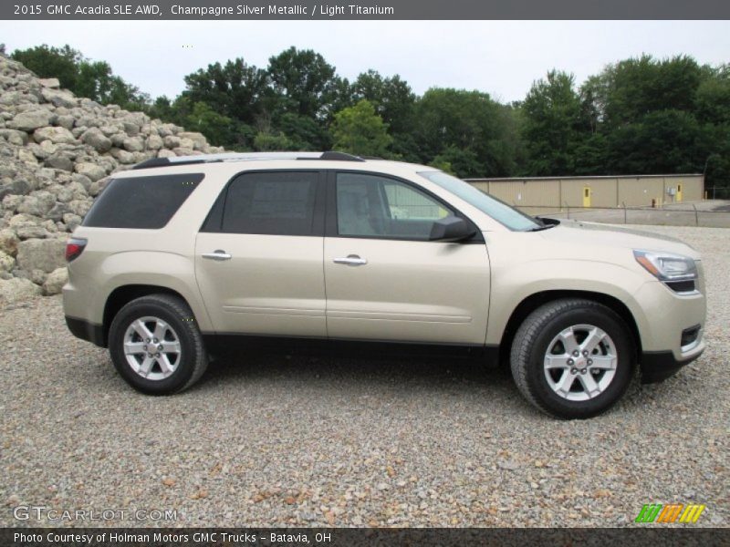 Champagne Silver Metallic / Light Titanium 2015 GMC Acadia SLE AWD