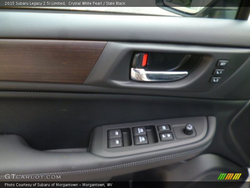Crystal White Pearl / Slate Black 2015 Subaru Legacy 2.5i Limited