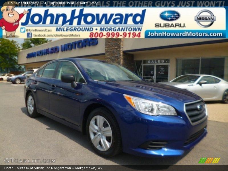 Lapis Blue Pearl / Warm Ivory 2015 Subaru Legacy 2.5i