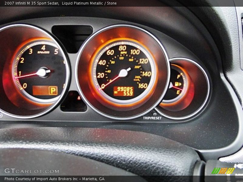 Liquid Platinum Metallic / Stone 2007 Infiniti M 35 Sport Sedan
