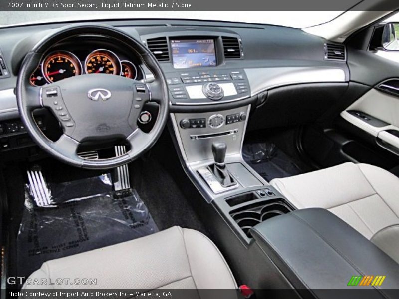 Liquid Platinum Metallic / Stone 2007 Infiniti M 35 Sport Sedan