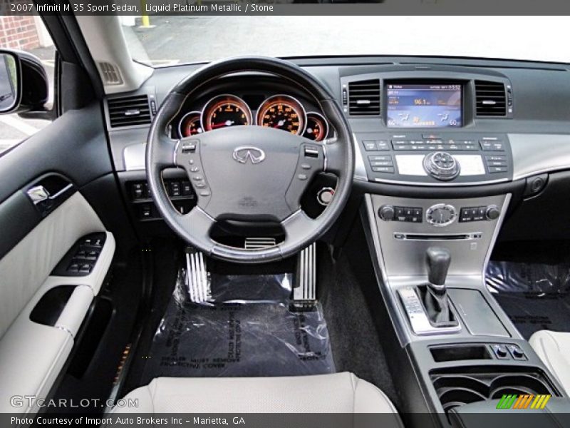 Liquid Platinum Metallic / Stone 2007 Infiniti M 35 Sport Sedan