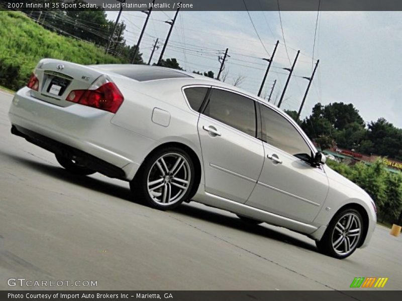 Liquid Platinum Metallic / Stone 2007 Infiniti M 35 Sport Sedan