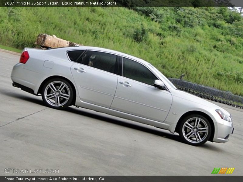 Liquid Platinum Metallic / Stone 2007 Infiniti M 35 Sport Sedan
