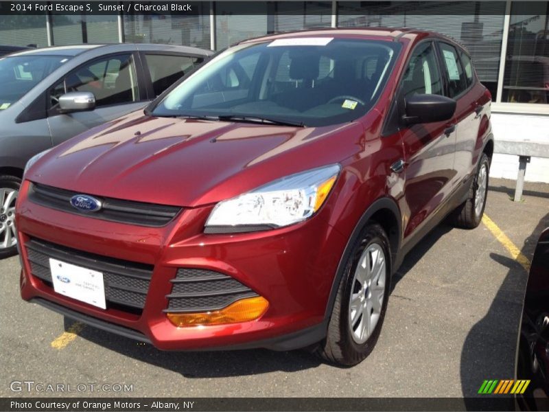 Sunset / Charcoal Black 2014 Ford Escape S