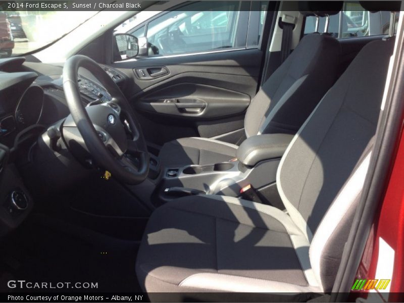 Sunset / Charcoal Black 2014 Ford Escape S
