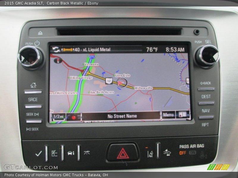 Navigation of 2015 Acadia SLT