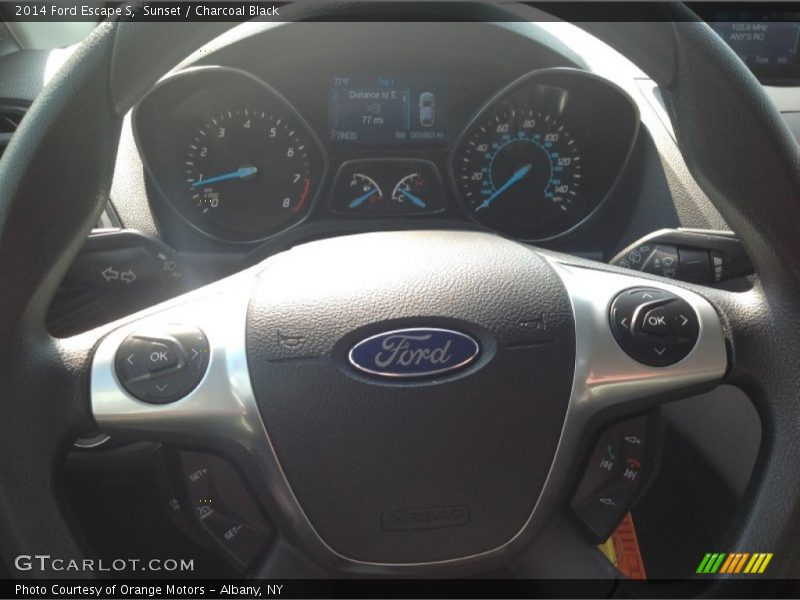 Sunset / Charcoal Black 2014 Ford Escape S