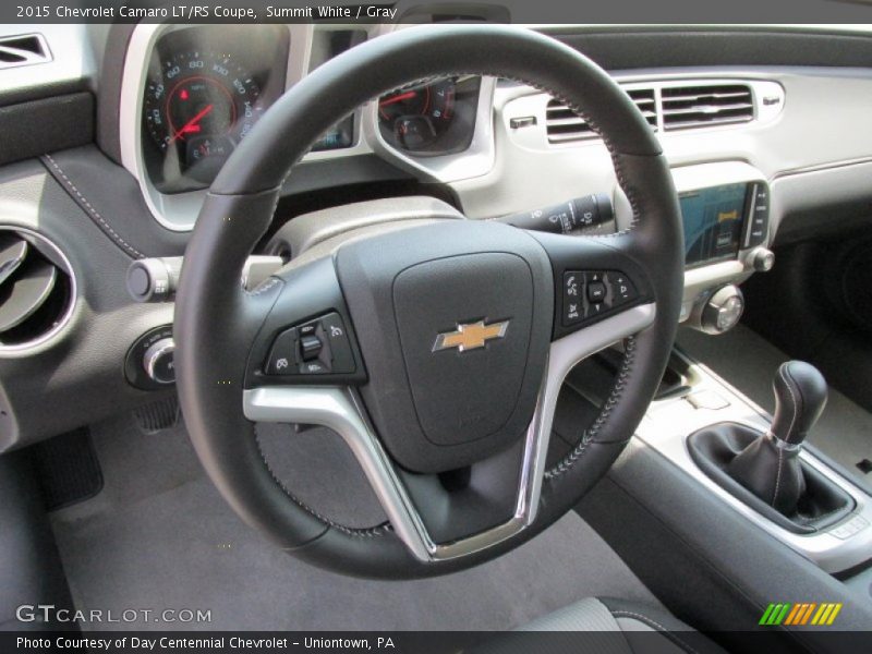 Summit White / Gray 2015 Chevrolet Camaro LT/RS Coupe