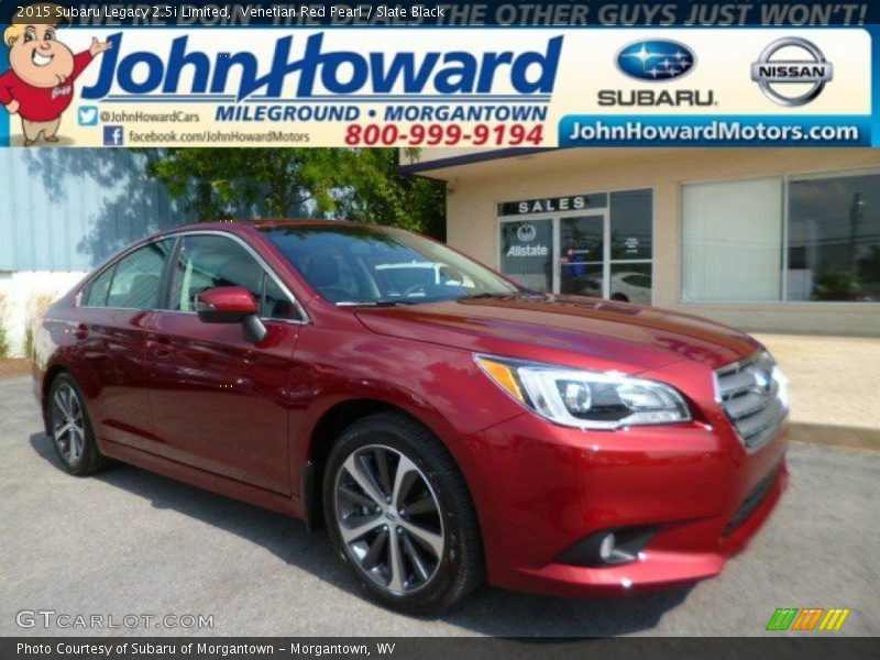 Venetian Red Pearl / Slate Black 2015 Subaru Legacy 2.5i Limited