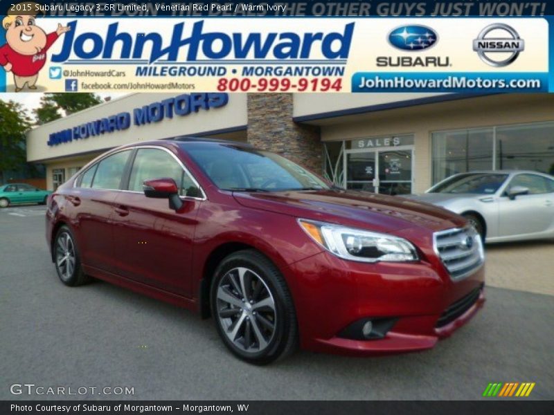 Venetian Red Pearl / Warm Ivory 2015 Subaru Legacy 3.6R Limited